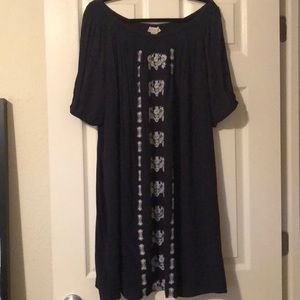 Loft blue gauzy cover up dress